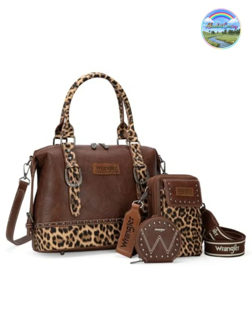 Women's 3-Piece Leather Satchel & Purse Set with Coin Purse